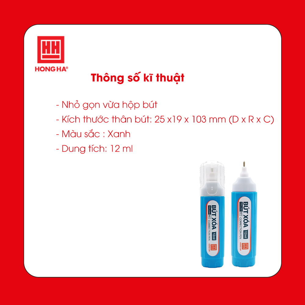 Combo 2 chiếc Bút xóa Hồng Hà CV-01 - 6677