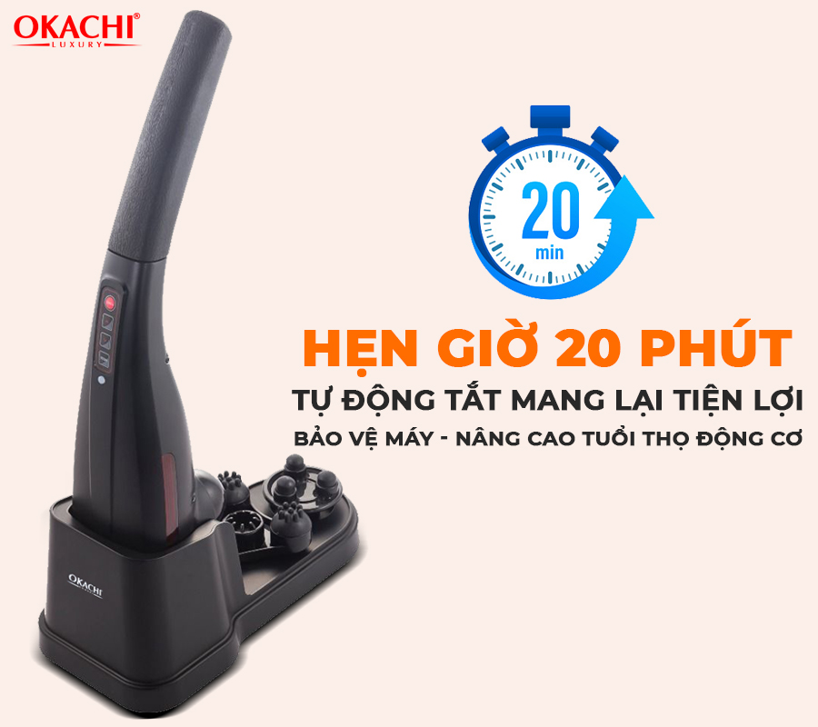 Máy massage cầm tay hồng ngoại OKACHI LUXURY JP-M610 (màu đen)