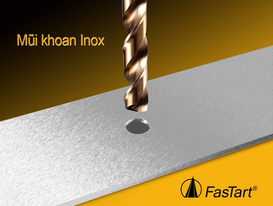 Mũi khoan inox FasTart 3ly, 3.2 ly, 3.5 ly, 4 ly, 4.2 ly, 4.5 ly cao cấp