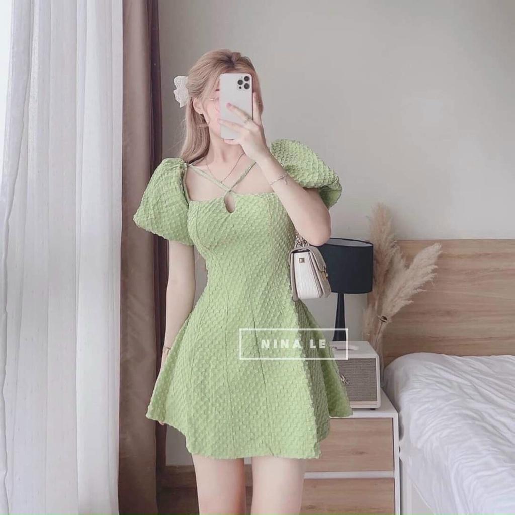 Váy đầm nữ dáng suông cột nơ có nhiều màu để lựa chọn