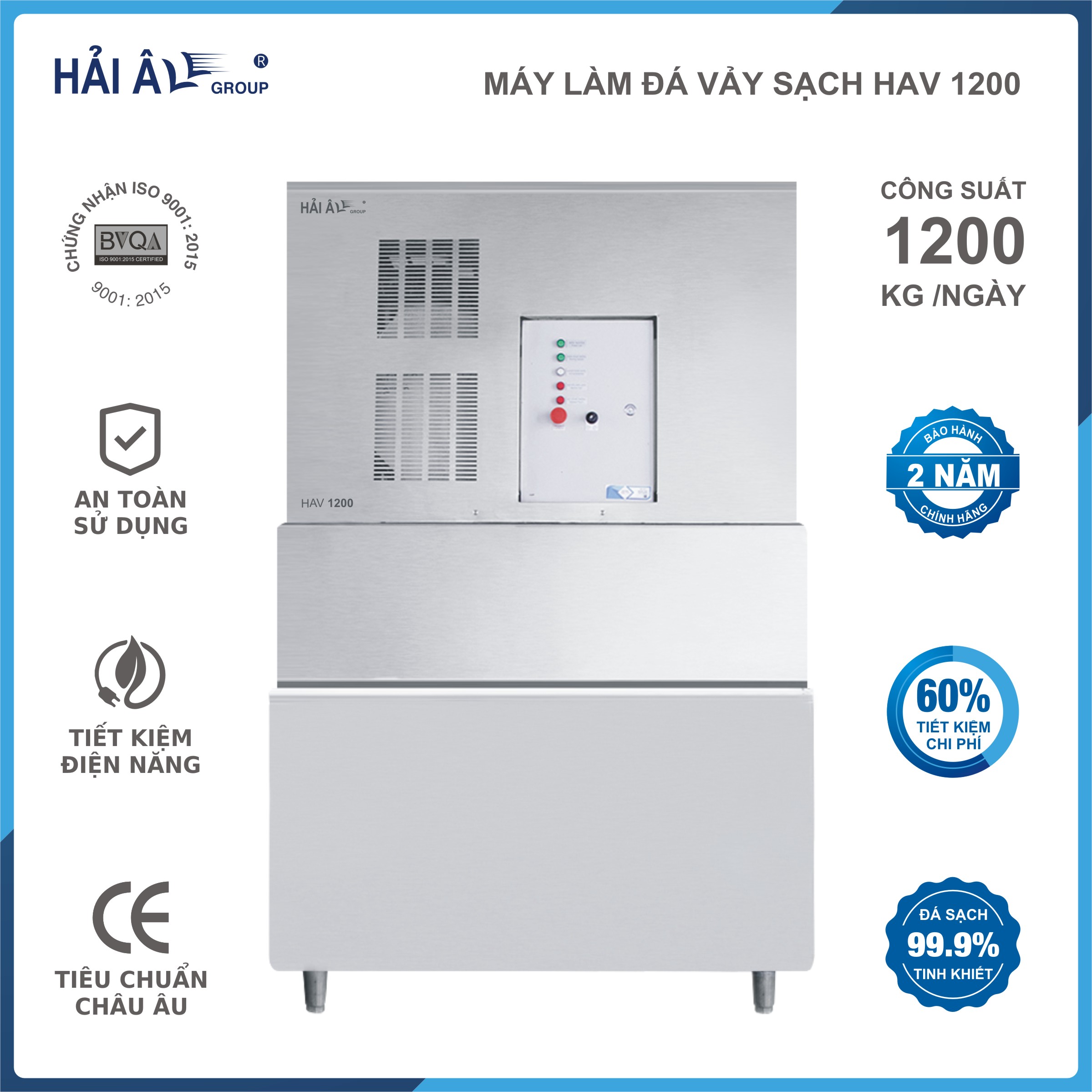 Máy làm đá vảy Hải Âu HAV-1200