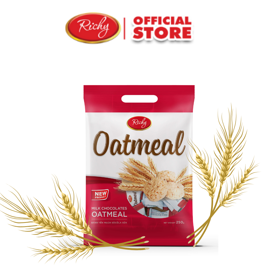 Bánh Yến Mạch Oatmeal Richy Thơm Ngon Túi 250g New