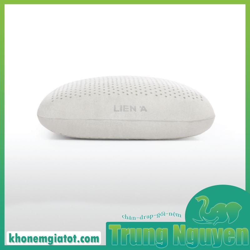 GỐI CAO SU THIÊN NHIÊN OVAL GRAY THAN HOẠT TÍNH-100% LIÊN Á