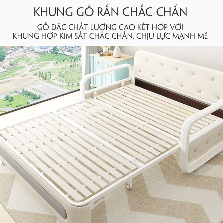 Giường sofa thông minh hà nội, giường gấp thông minh 2 trong 1 có ngăn chứa đồ