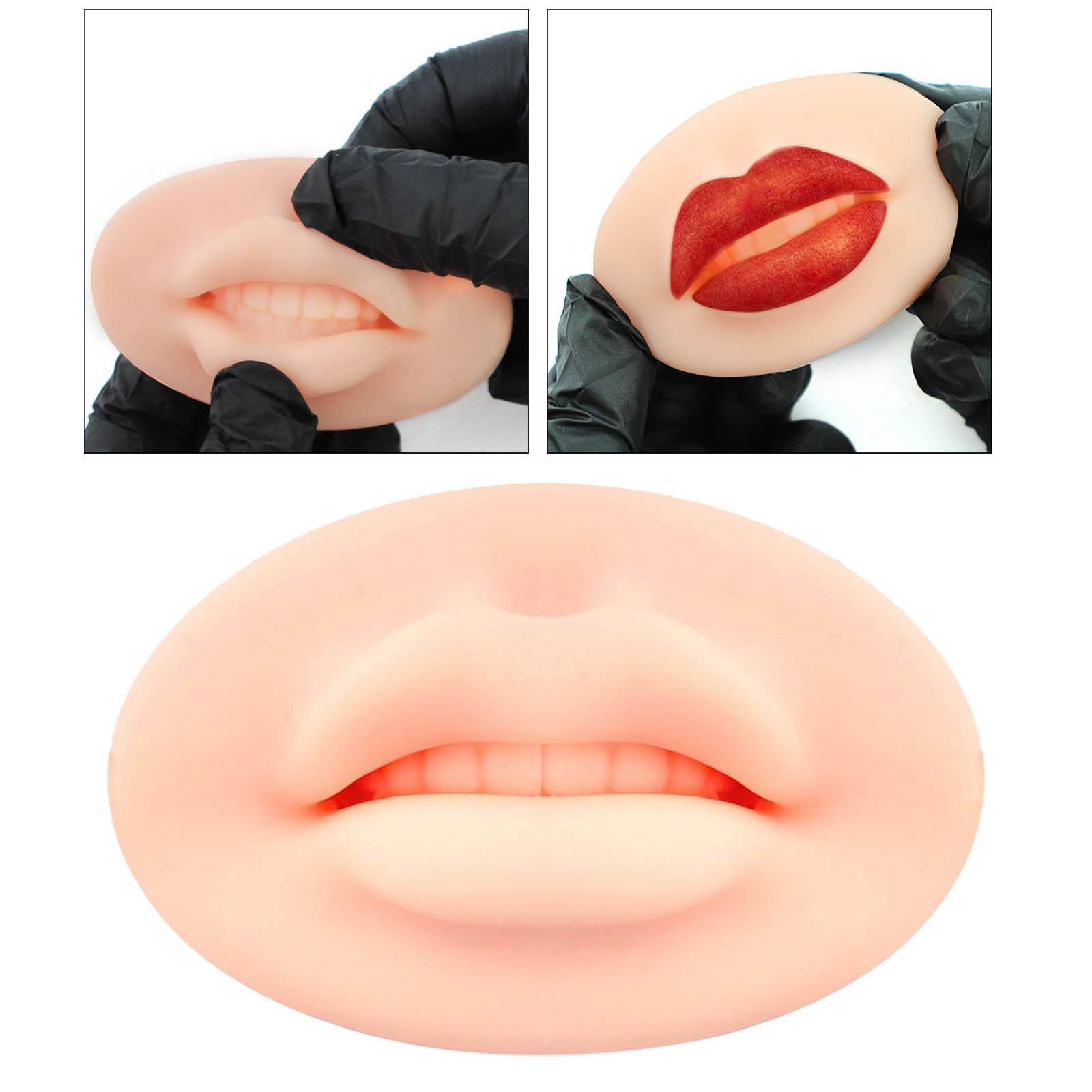 5D Silicone Lips Practice Permanent Soft for Beginners Piercing Practice Light
