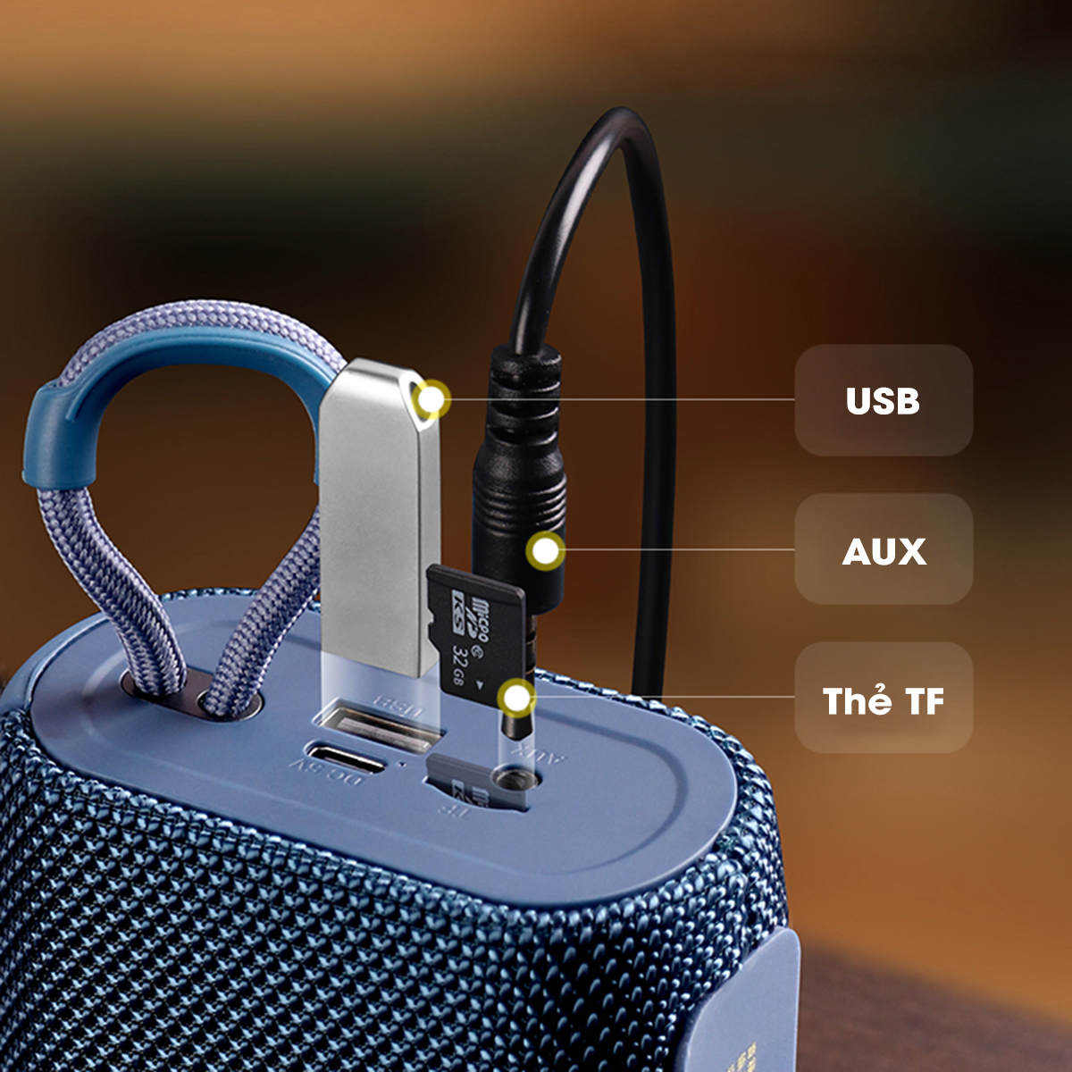 Loa bluetooth mini Remax RB M17 Loa nghe nhạc không dây kèm tai nghe bluetooth pin trâu hỗ trợ thẻ nhớ TF USB cổng AUX - Hàng Chính Hãng Remax Bảo Hành 12 Tháng