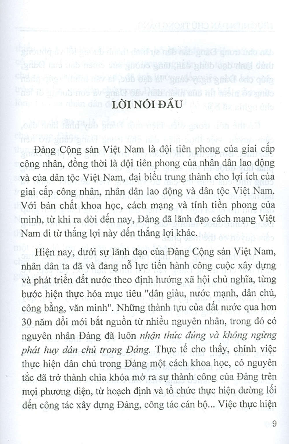 Thực Hiện Dân Chủ Trong Đảng Ở Nước Ta Hiện Nay - Thực Trạng Và Giải Pháp (Sách Chuyên Khảo)