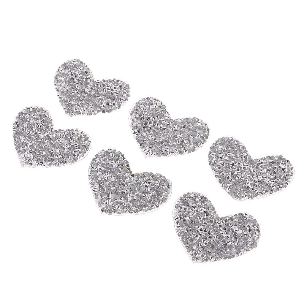 6x Rhinestone Sticker Sheet Applique for Handicrafts