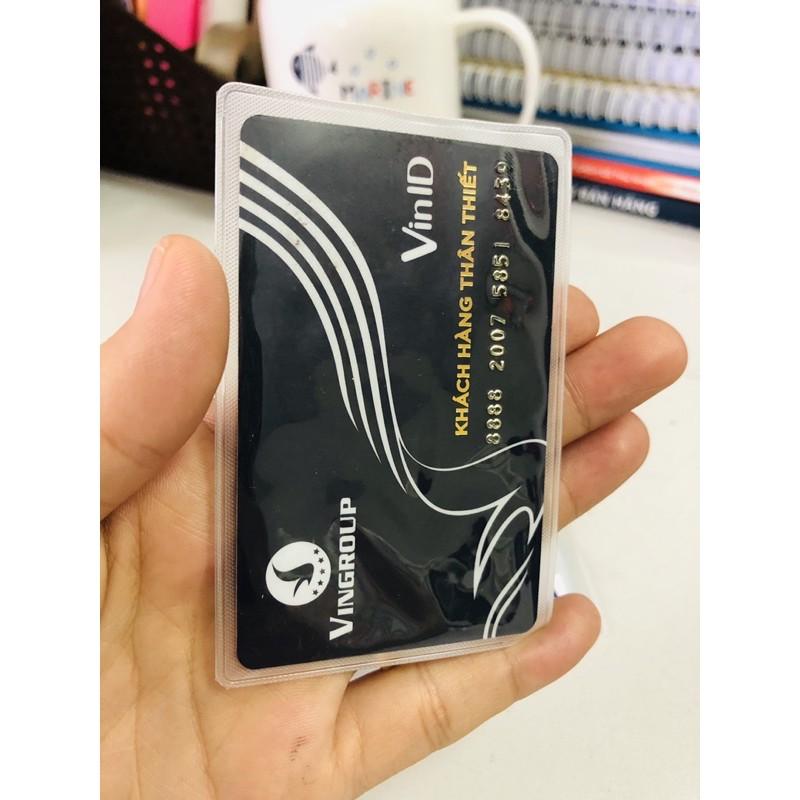 10 Vỏ bọc bảo quản thẻ cccd atm, thẻ sinh viên... nhựa dẻo trong suốt