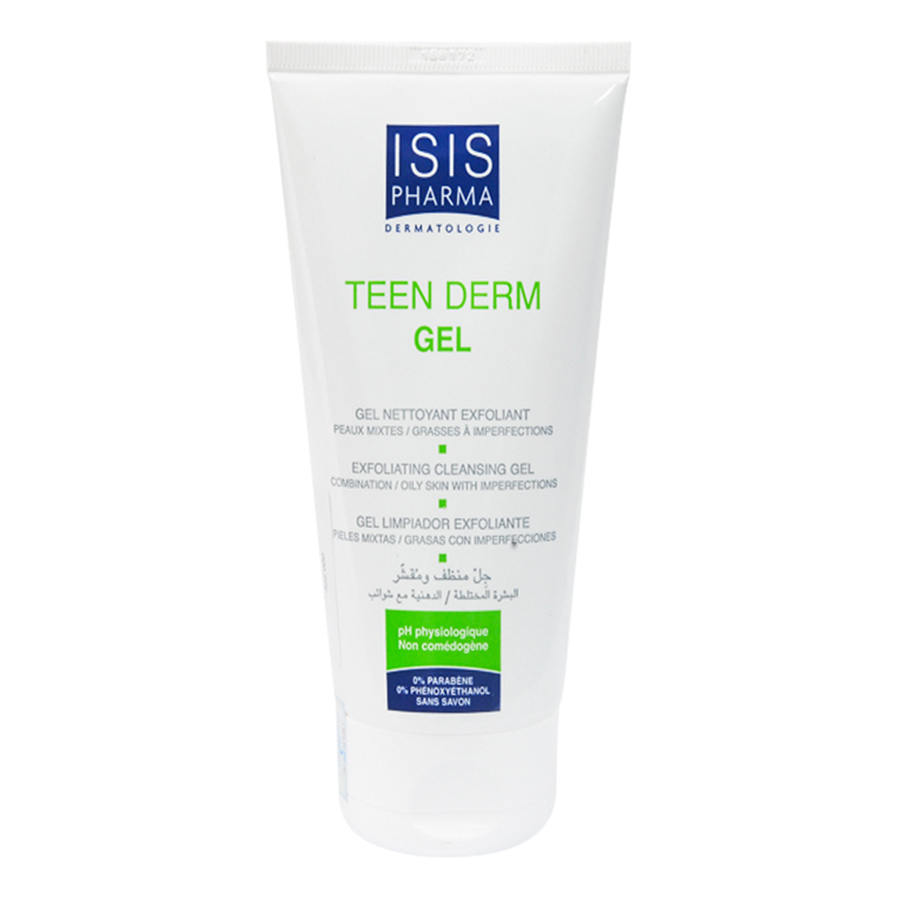 Gel Rửa Mặt Dành Cho Da Thường Giảm Nhờn Ngừa Mụn Teen Derm Gel Isis Pharma