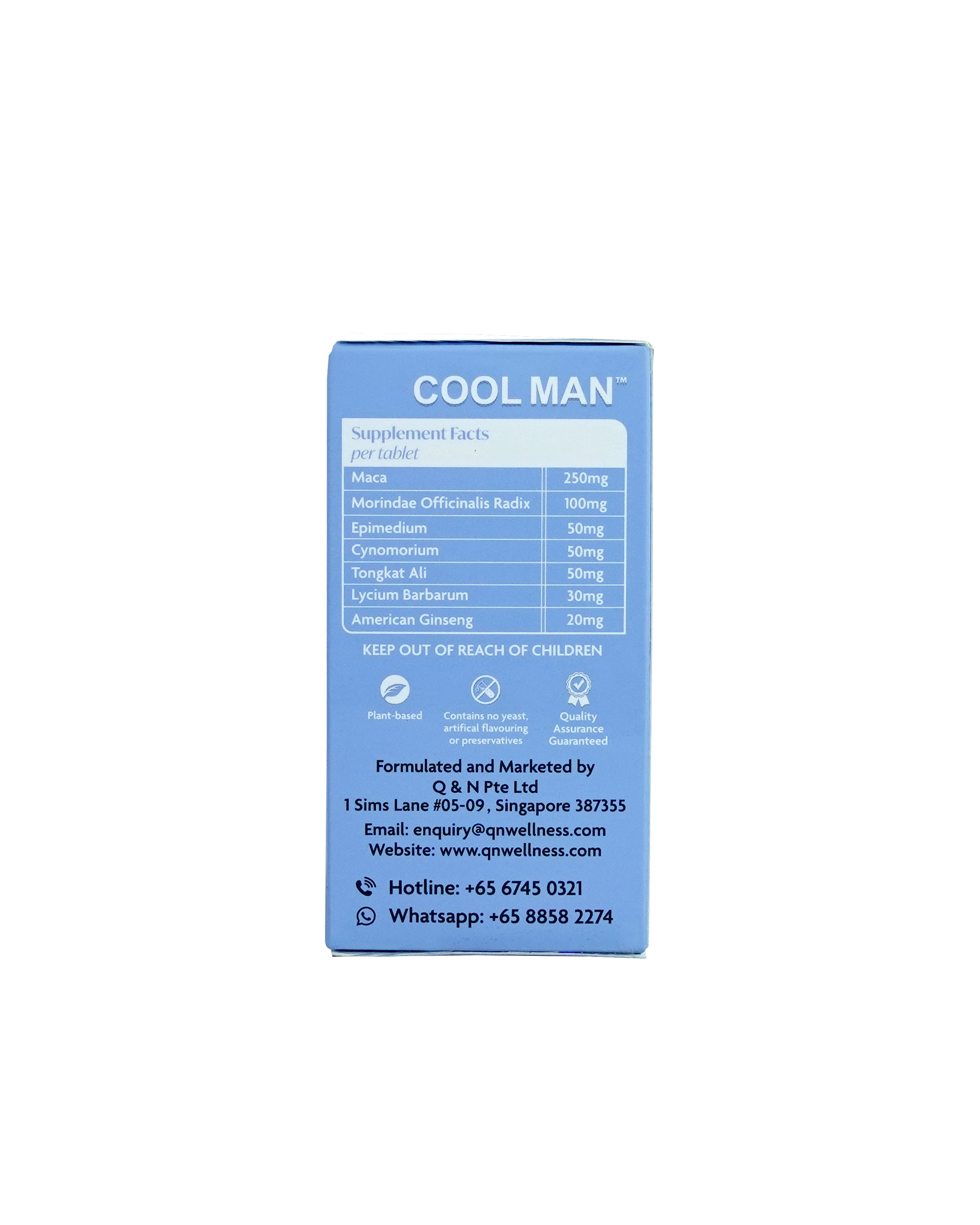 Viên Uống Bổ Sung Cho Nam Giới Cool Man QN Wellness Bổ Thận Tráng Dương, Củng Cố Gân Cốt, Hỗ Trợ Sáng Da, Tăng Cường Thể Chất & Hệ Miễn Dịch - Hộp 60 Viên