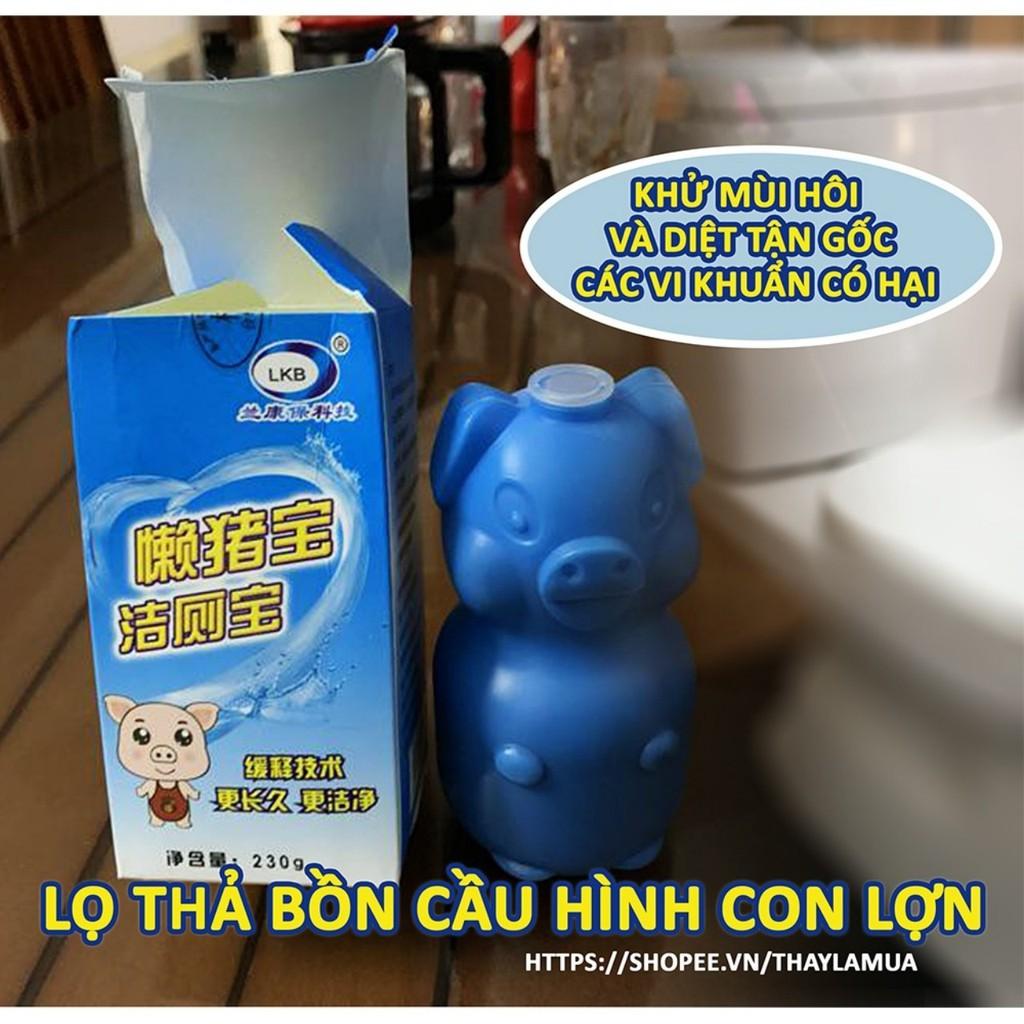 Lọ thả bồn cầu hình con lợn khử mùi hôi diệt vi khuẩn có hại