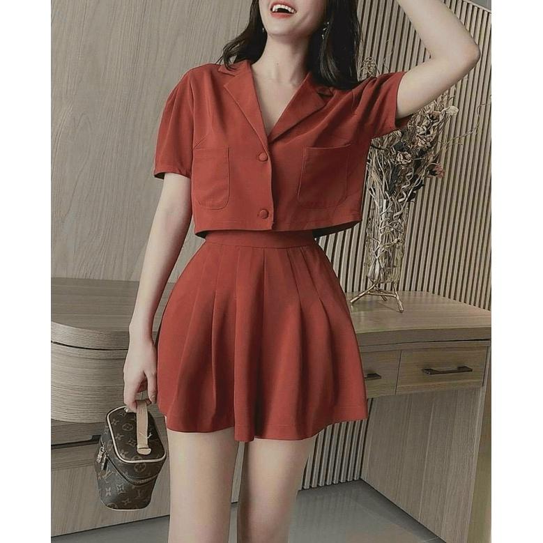 SÉT VEST CHÂN VÁY NGẮN TRẺ TRUNG NĂNG ĐỘNG SIÊU HOT