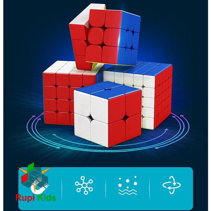 Rubik 3x3 Nam Châm Meilong 3 - Không viền - Stickerless