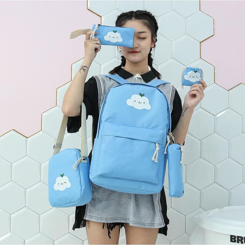 Bộ 5 Món Balo Túi Xách Đám Mây Vui Vẻ Cao Cấp