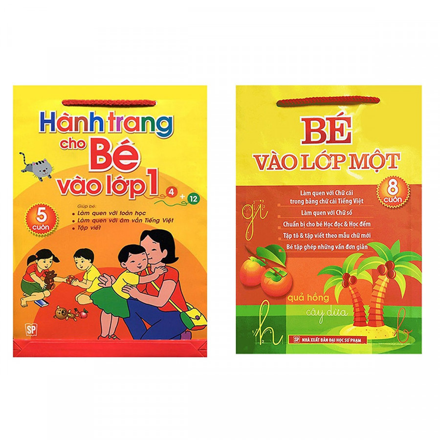 Combo Sách Chuẩn Bị Cho Bé Vào Lớp 1: Hành Trang Cho Bé Vào Lớp 1 (5 Cuốn) + Bé Vào Lớp 1 (8 Cuốn) - (Tặng Kèm Bookmark Thiết Kế)