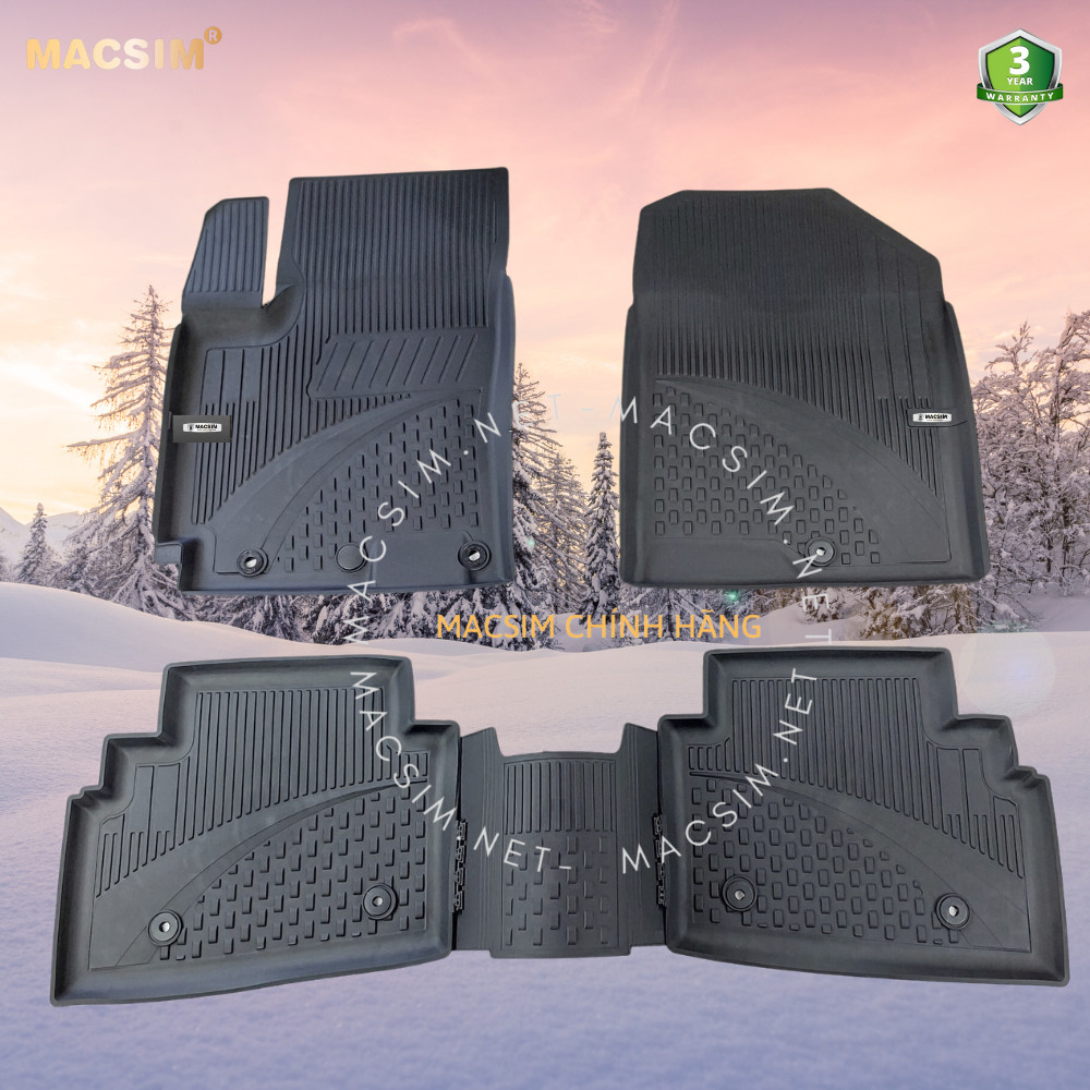 #Seltos, Thảm lót sàn ô tô nhựa TPE Silicon KIA Seltos 2019+ Black Nhãn hiệu Macsim