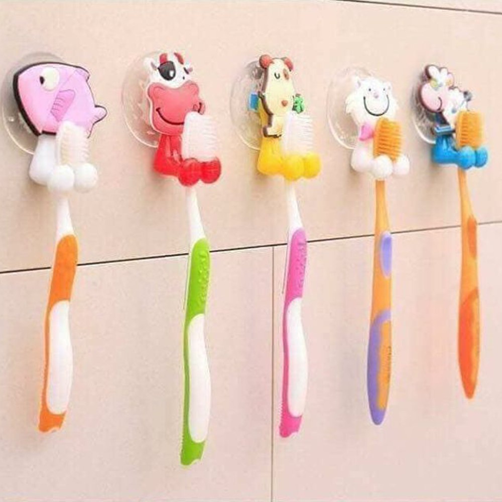 Kẹp bàn chải đánh răng hình thú hút chân không tiện dụng