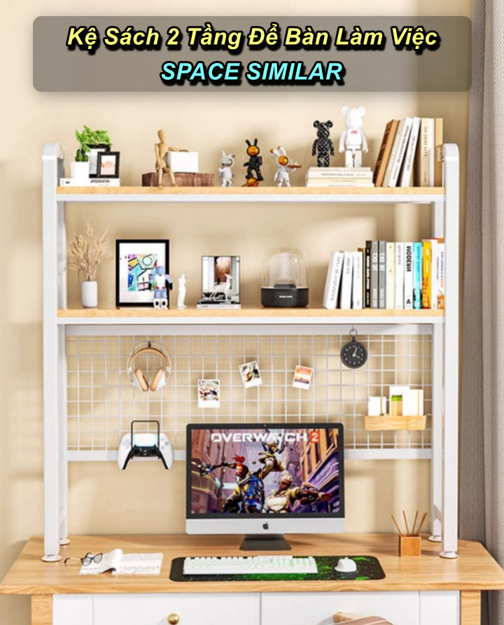Kệ Sách 2 Tầng Để Bàn Làm Việc SPACE SIMILAR - Home Decor Furniture