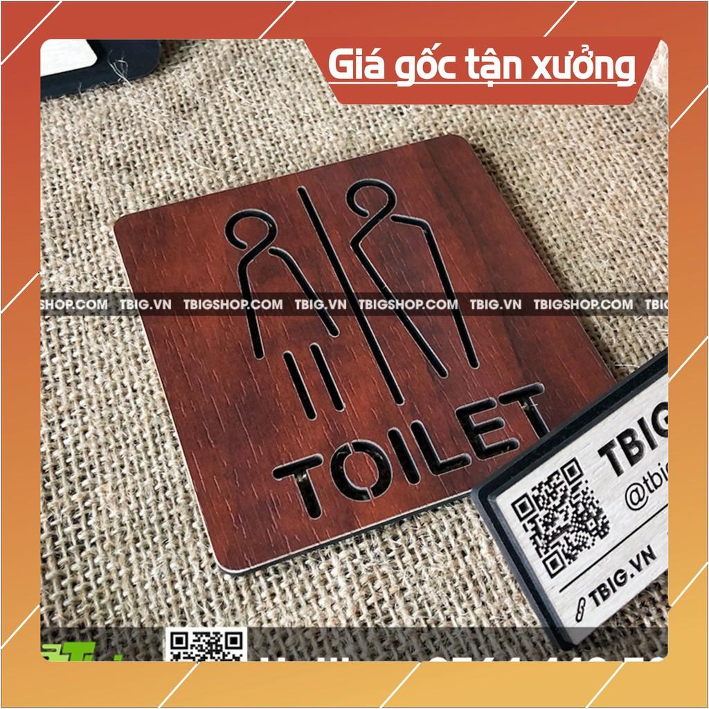 Bảng toilet Nam - Nữ cắt laser mẫu đơn giản