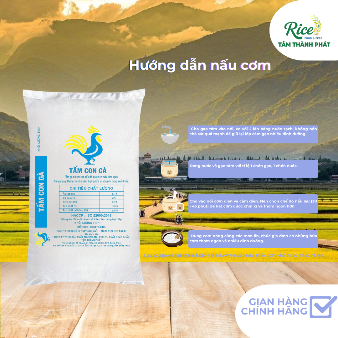 10KG TẤM THƠM - HIỆU CON GÀ