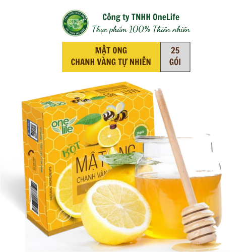 Mật Ong Chanh Vàng Tự Nhiên OneLife (Hộp 25 gói)