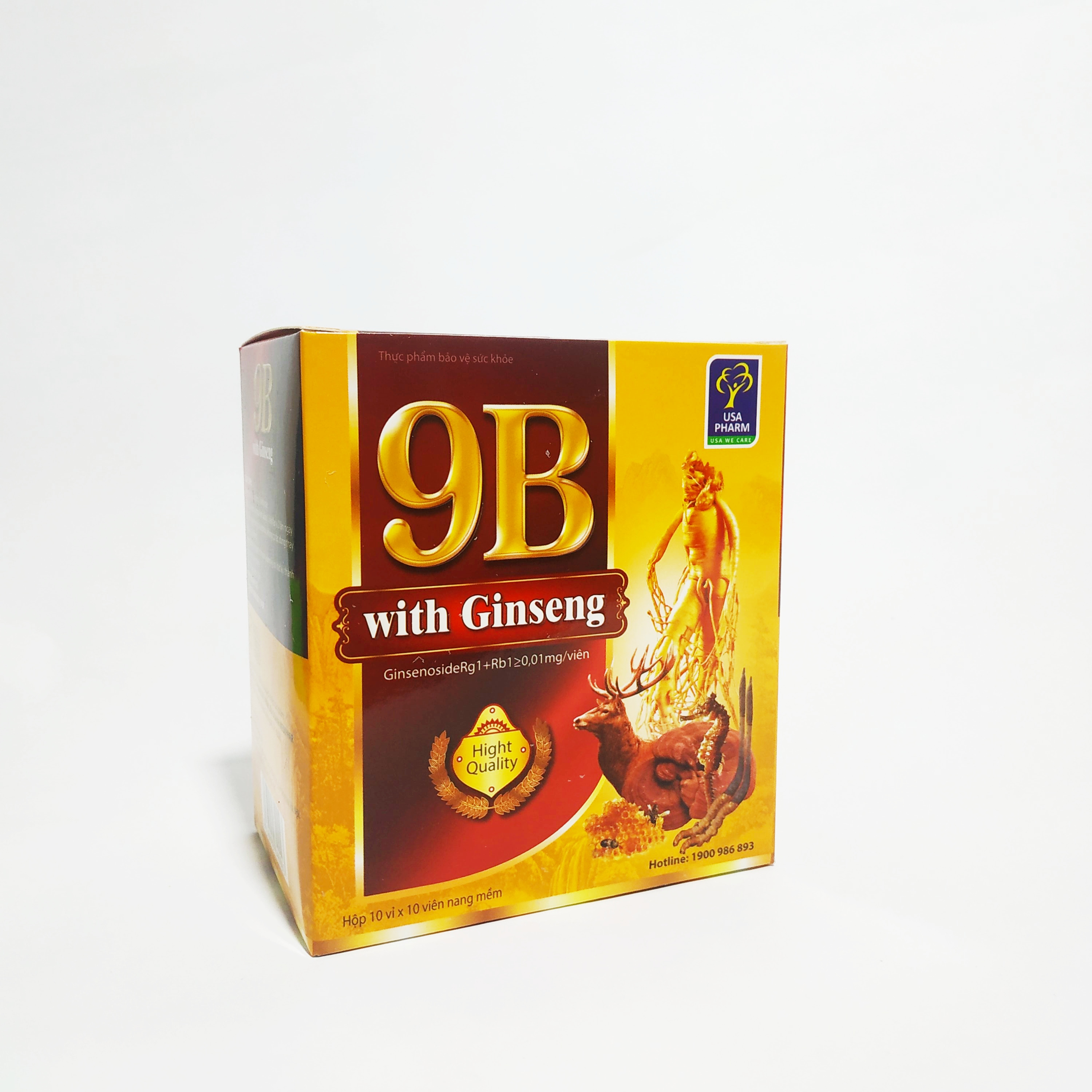 Viên Bổ Nhân Sâm 9B With Ginseng – Bổ Sung Các Vitamin Nhóm B, Bồi Bổ Cơ Thể, Nâng Cao Thể Lực Và Trí Lực - Hộp 100 Viên