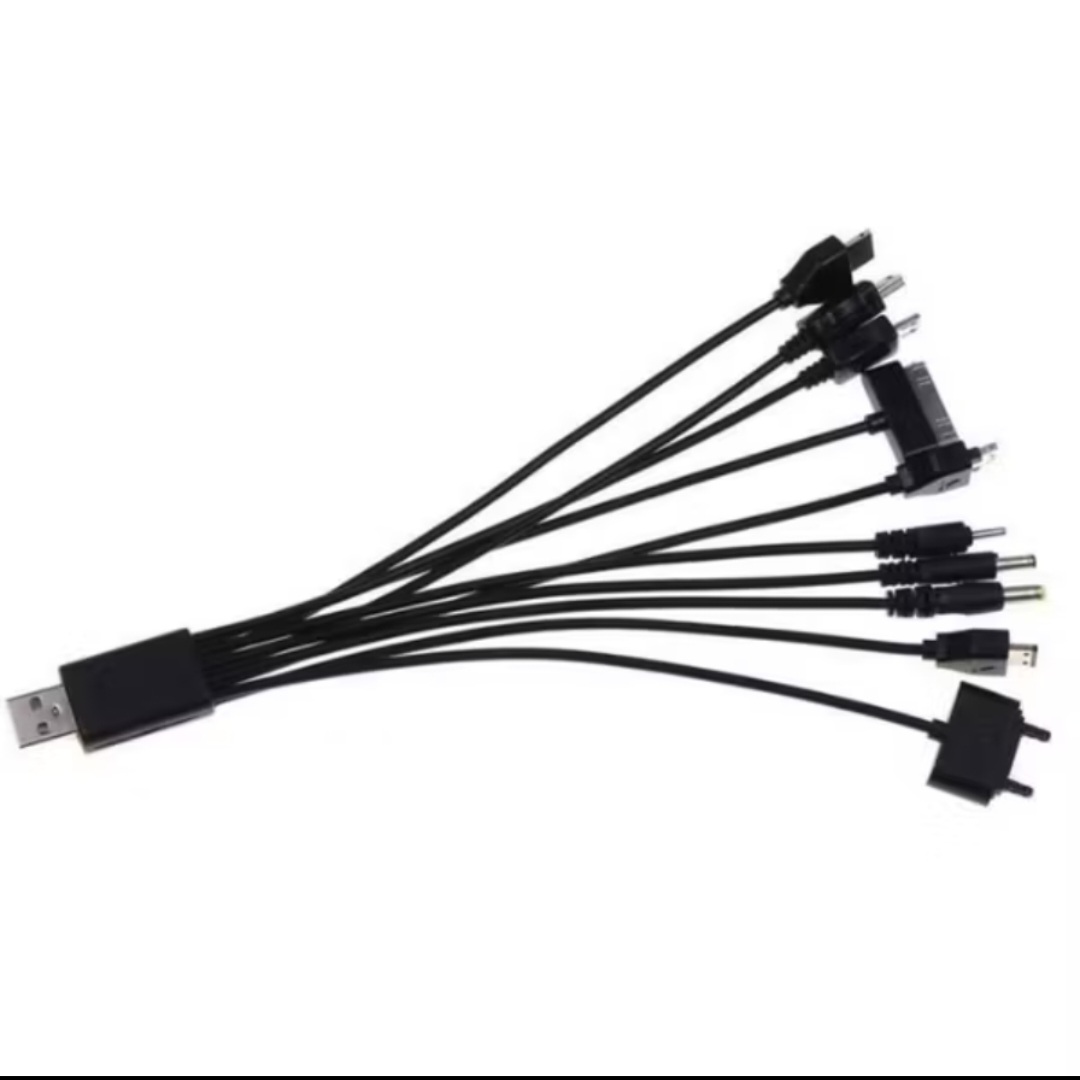 BỘ DÂY CÁP SẠC CHIA 10 ĐẦU KẾT NỐI THÔNG MINH CHO CÁC THIẾT BỊ