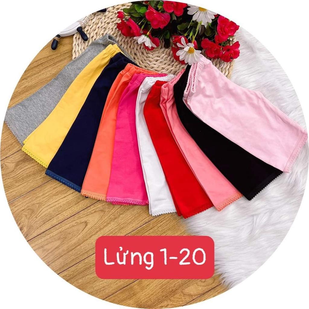 (XUẤT DƯ ĐẸP) SET 3 CÁI LEGGING LỬNG/ QUẦN LỬNG TRƠN VẢI XUẤT DƯ THUN COTTON 4 CHIỀU CHO BÉ 9-41KG