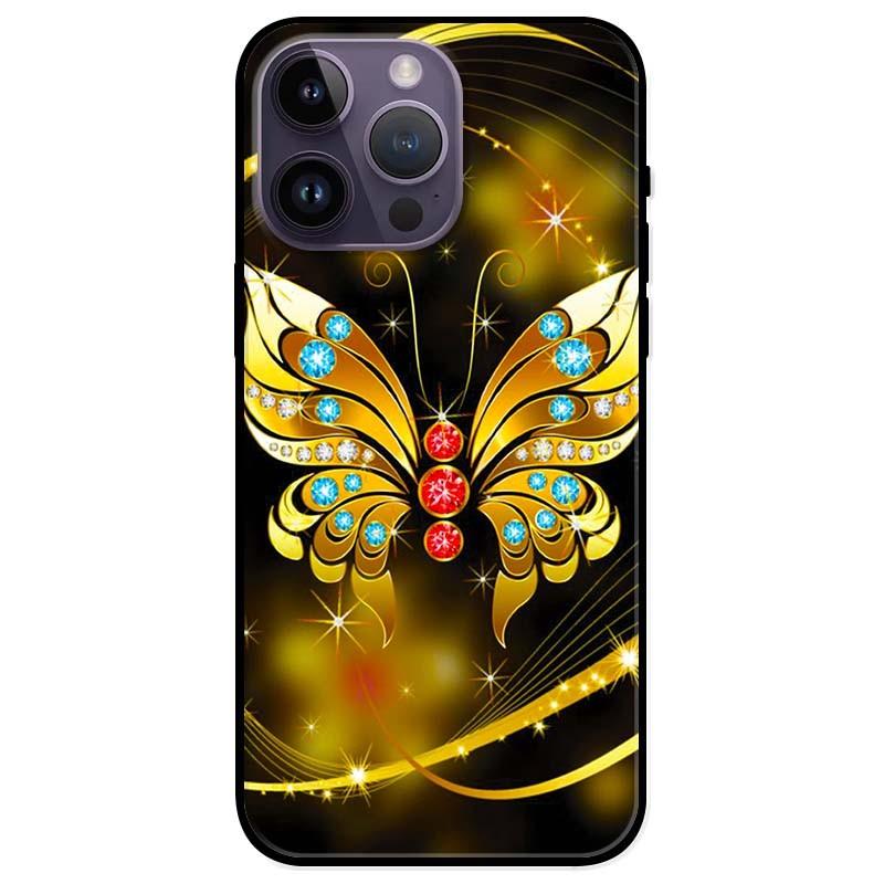 Ốp lưng dành cho Iphone 14 - Iphone 14 Plus - Iphone 14 Pro - Iphone 14 Pro Max - Bướm Vàng Giữa