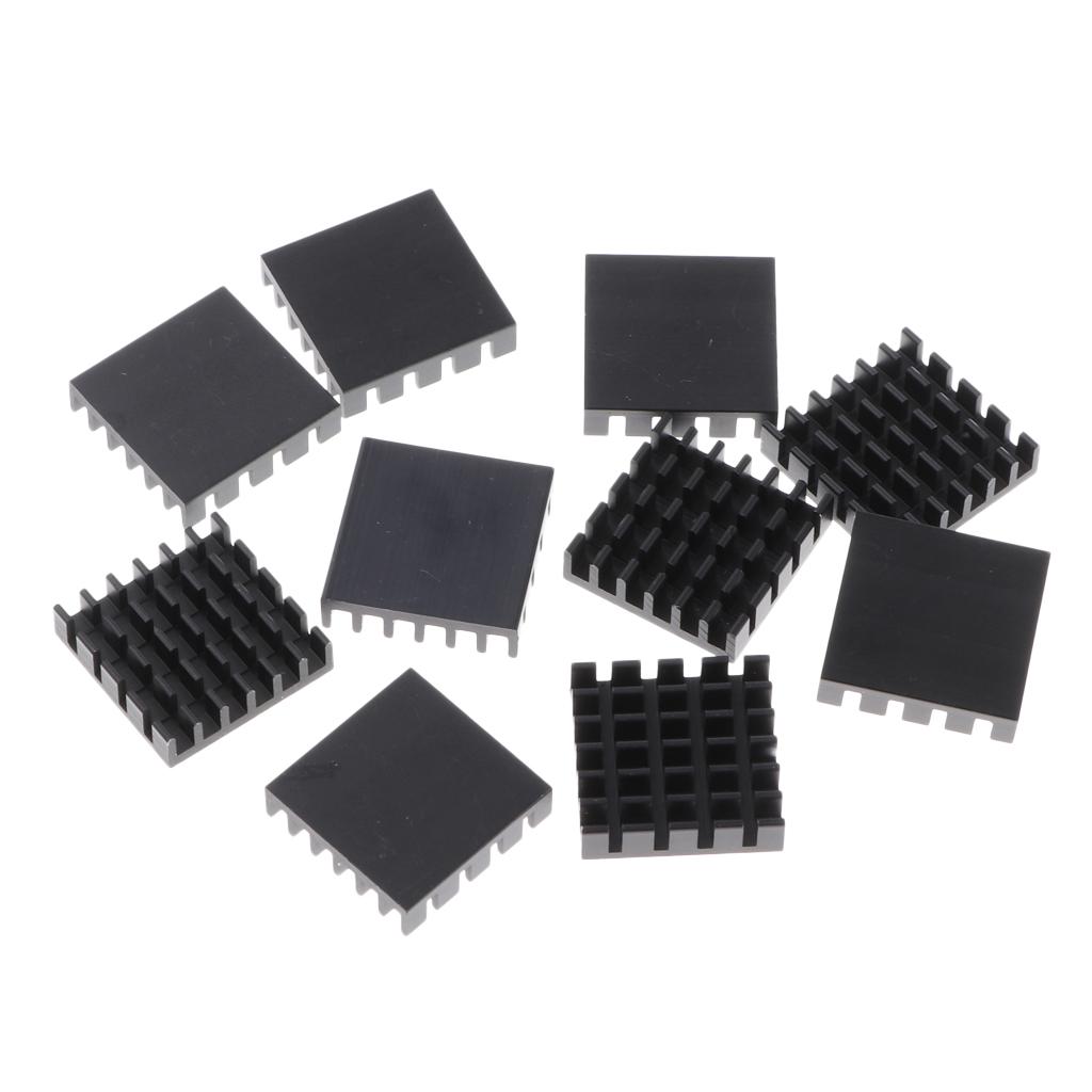 10 Pcs Aluminum GPU Graphic CPU Heatsink Thermal Conduction Pad Cooling Pad
