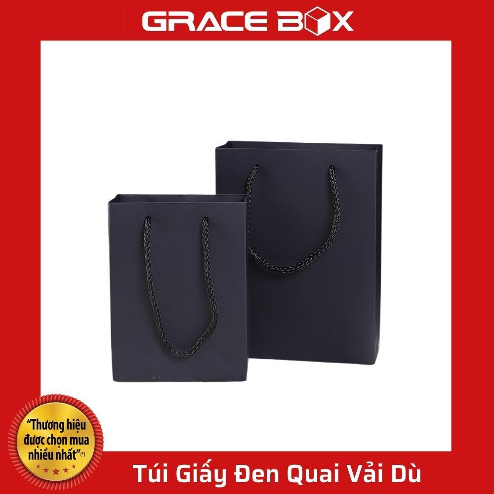 Túi Giấy Đen Quai Vải Dù Chắc Chắn
