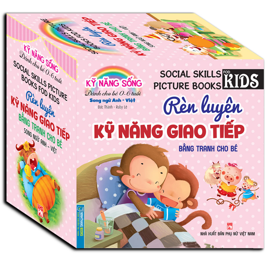 Combo 8 Cuốn Rèn Luyện Kỹ Năng Giao Tiếp Bằng Tranh Cho Bé (Song Ngữ Anh - Việt)