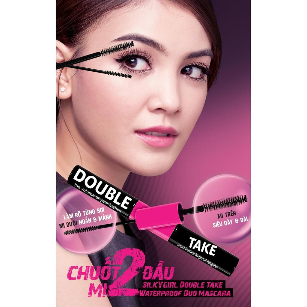 Mascara Chuốt Mi 2 Đầu Silkygirl Double Take Waterproof Duo 10g