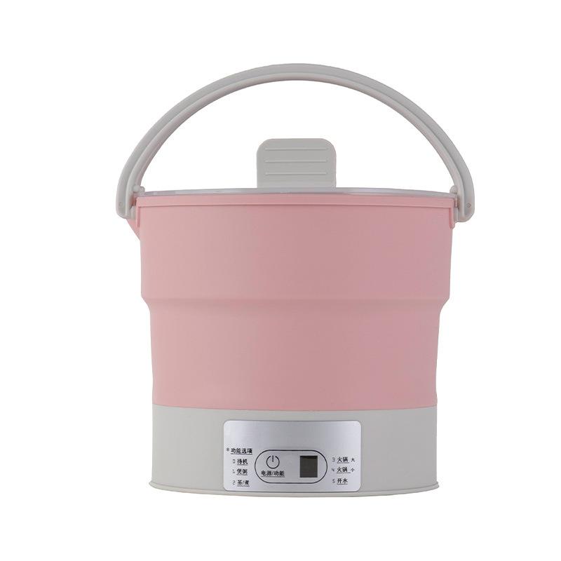 Thuận Lợi Nhất Đa Năng Silicone Mini Nhỏ Lẩu Ngoài Trời Chảo Chống Dính Hộ Gia Đình Ký Túc Xá Sinh Viên Gấp Nồi Điện