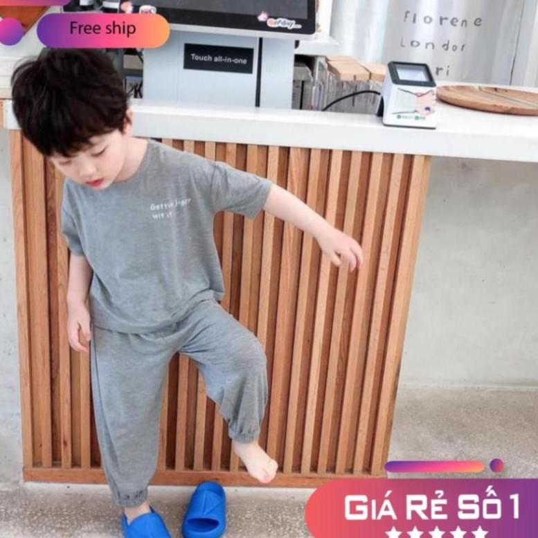 bộ minky mom tay ngắn quần dài cho bé trai bé gái - bộ ngủ cho bé