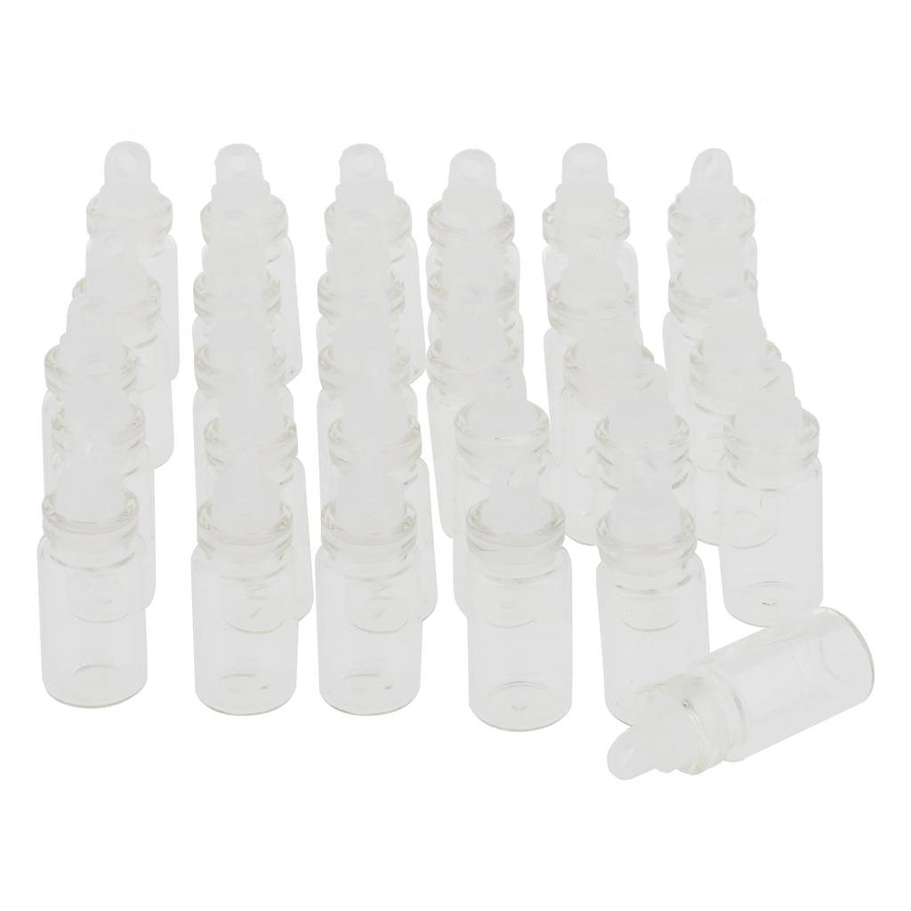 30 Miếng Mini Clear Glass Lọ Tinh Dầu Chai Trang Trí DIY