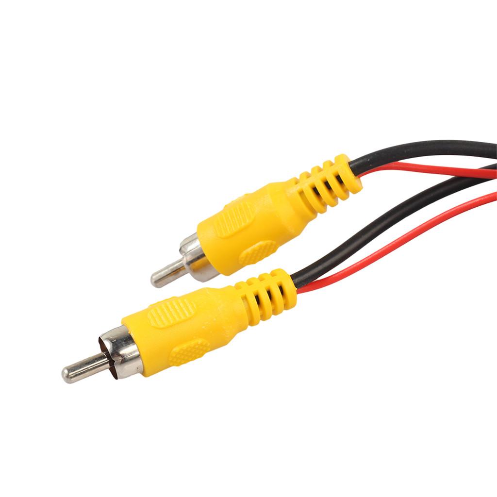 2X Car Reverse Rear View Parking Camera Video Cable With Detection Wire 20ft