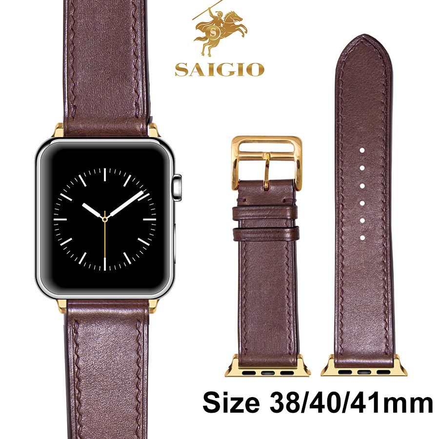 Dây Apple Watch 41mm 40mm 38mm, Chất Liệu Da Bò Cao Cấp, Dây Đeo Phong Cách Cổ Điển, Đơn Giản Và Tinh Tế, Tương Thích Các Phiên Bản Series 9/8/7/6/5/4/3/2/1/SE/SE2