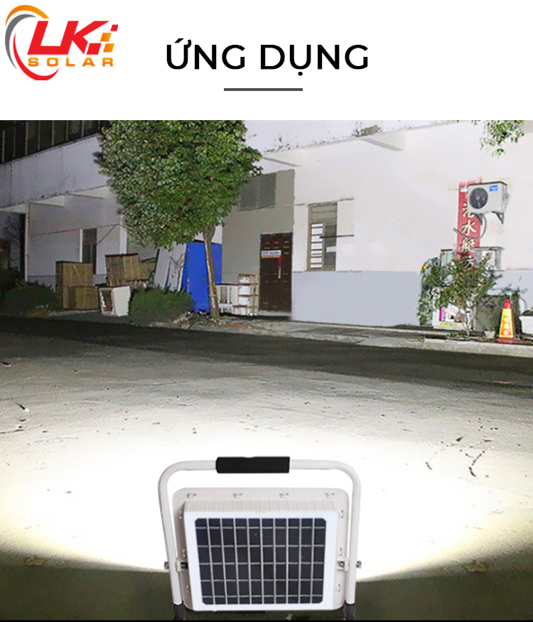 Đèn Xách Tay Năng Lượng Mặt Trời 200W CHÍNH HÃNG LK Solar SFL-77200 Có Cổng USB, Dễ dàng di chuyển, thích hợp cho các hoạt động ngoài trời, dã ngoại, du lịch