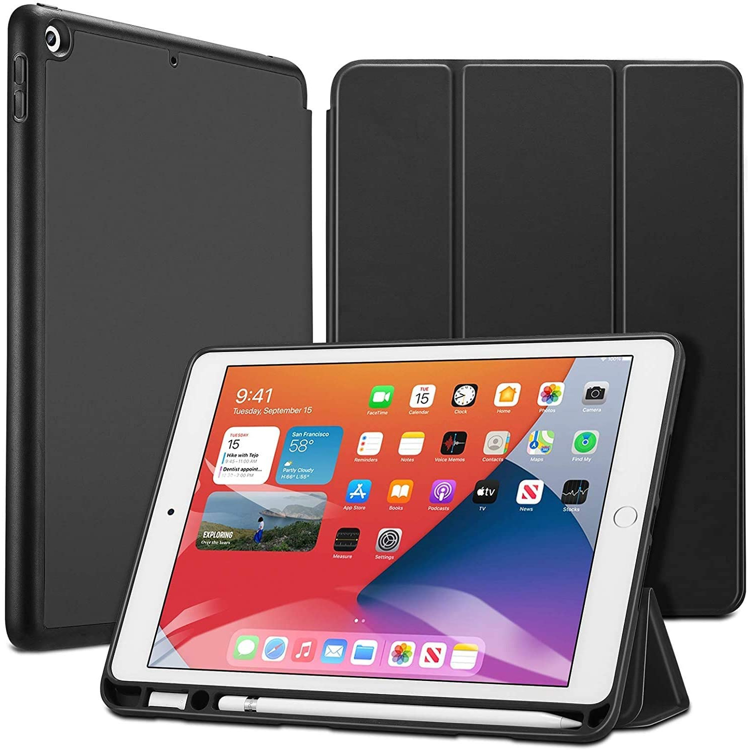 Bao da cho iPad Gen 8 10.2 2020 ESR Rebound Pencil Slim Smart Case - Hàng Nhập Khẩu