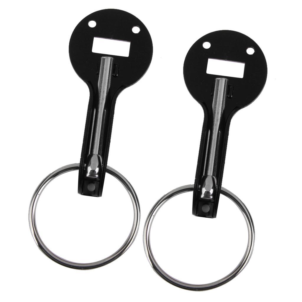 Hood Pin Black+Silver Racing Lock Kit Set Pair