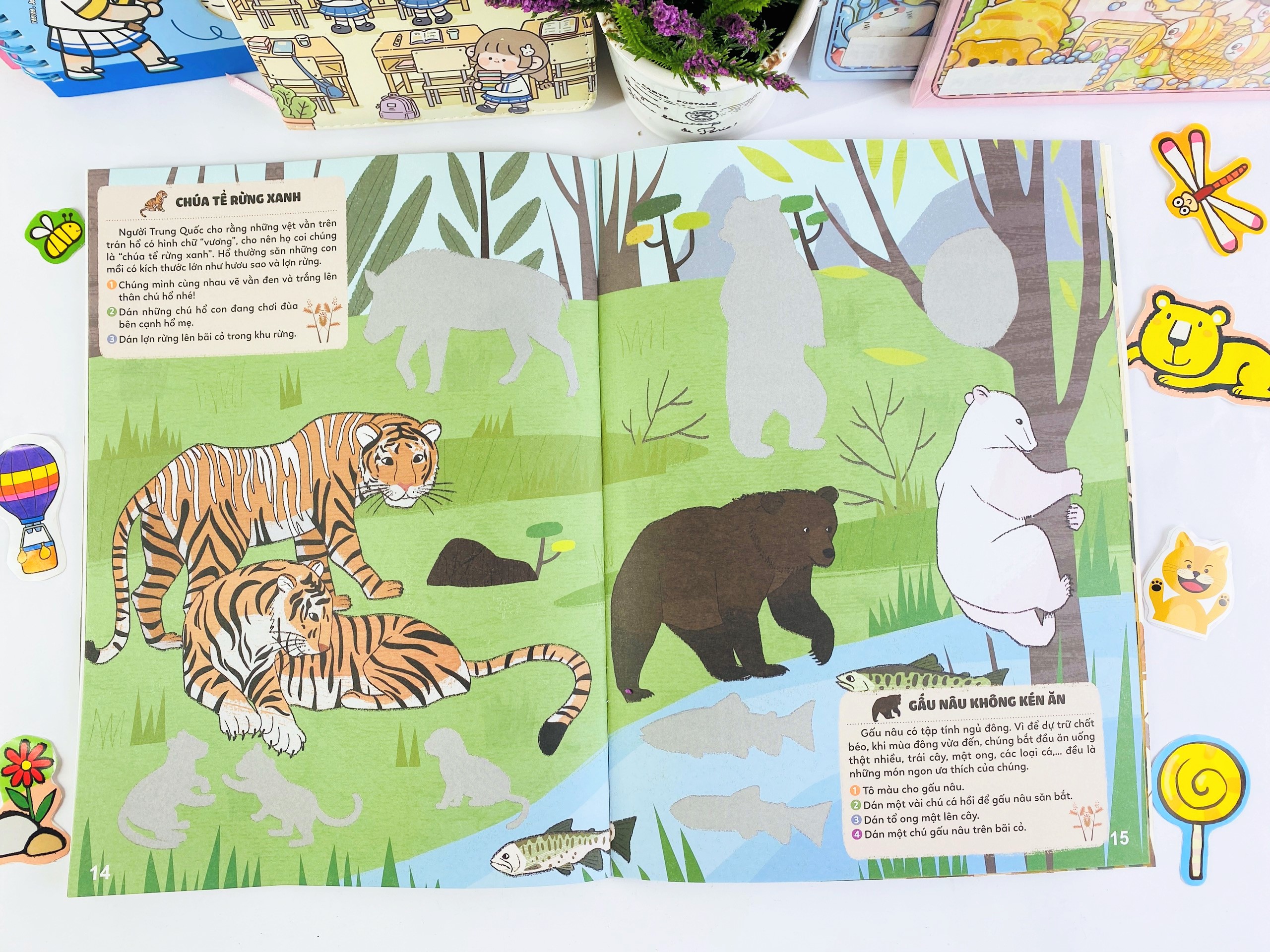 Sách - Combo 5 cuốn Sticker Bước Vào Thế Giới Thiên Nhiên Kỳ Thú Tập 1 - ndbooks