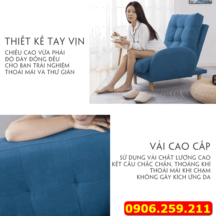 Ghế sofa đơn kèm đôn cao cấp