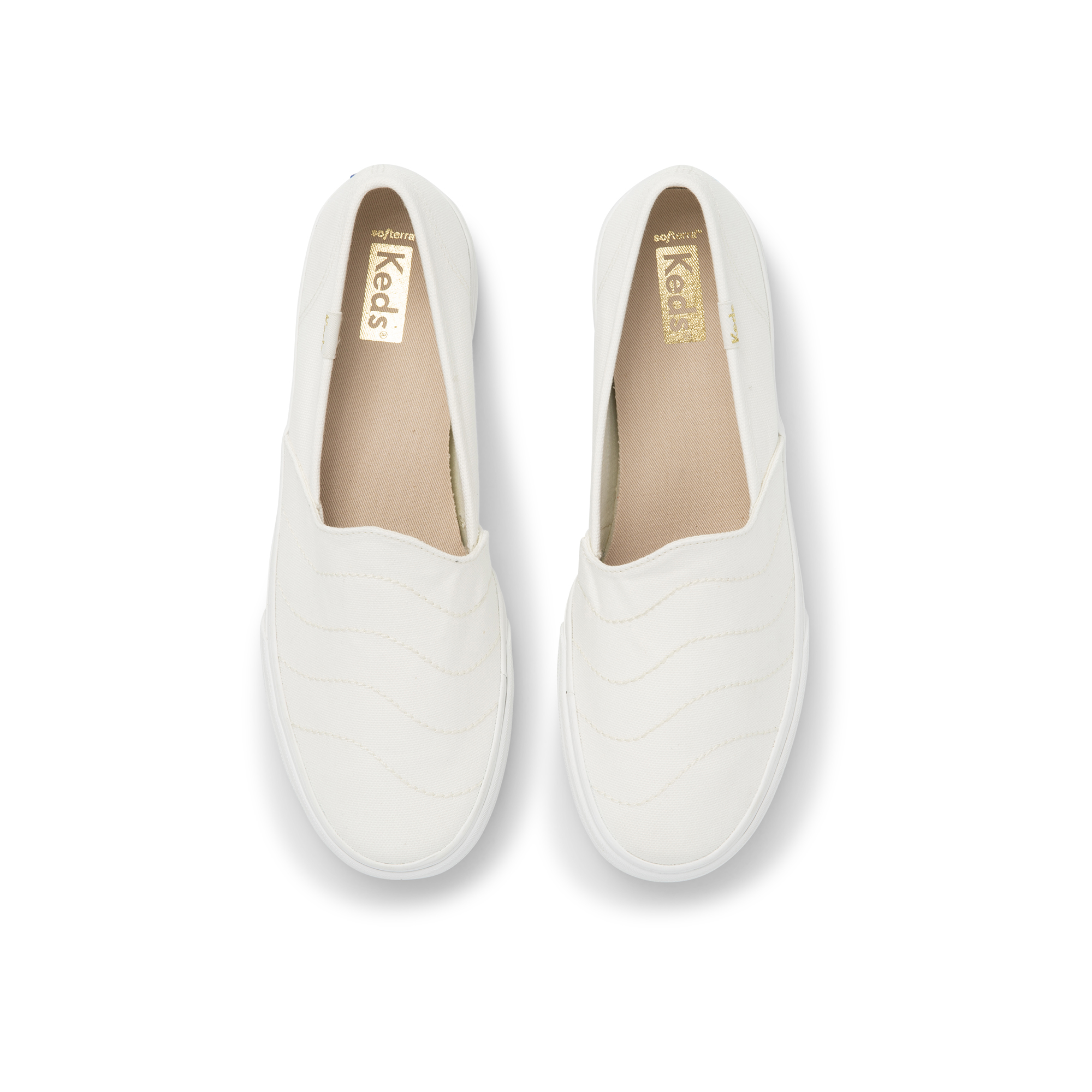 Giày Keds Nữ- Double Decker Wave Canvas Cream- KD065920