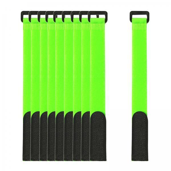 2x Set of 10 Fishing Rod Wrap Pole Straps, Elastic Nylon Fishing Rods Belt Ties Webbing with Loop Compression Bag Backpack Luggage Straps Band