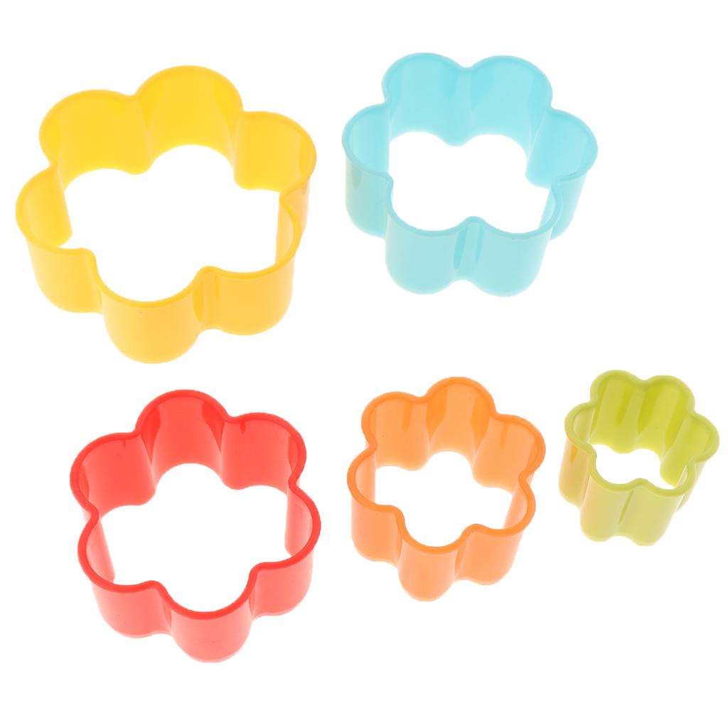 5Pcs Cookie Cutter Set Biscuit Sandwich Fondant Cake Fruit Vegetable Flower