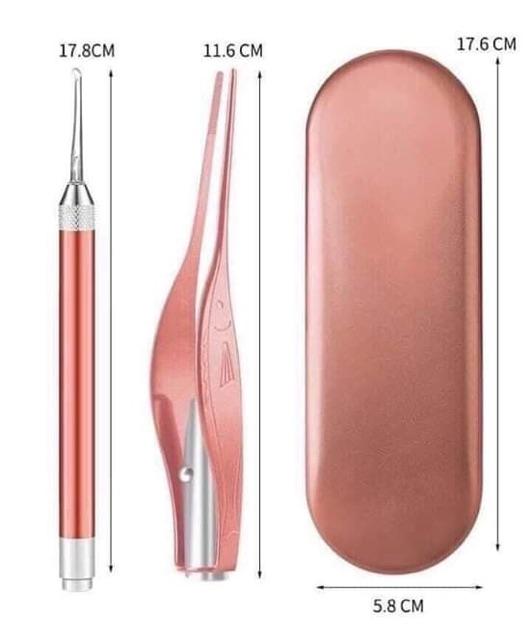 BỘ RÁY TAI CÓ ĐÈN LED KÈM HỘP TIỆN LỢI, SẠCH SẼ
