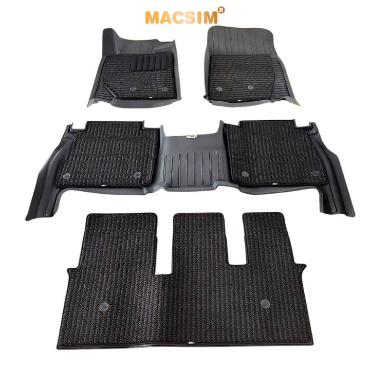 Thảm lót sàn 2 lớp xe ô tô TOYOTA LAND CRUISER 2009-đến nay/ Lexus Lx570 (3 hàng ghế) Nhãn hiệu Macsim 3W chất liệu nhựa TPE đúc khuôn cao cấp - màu đen