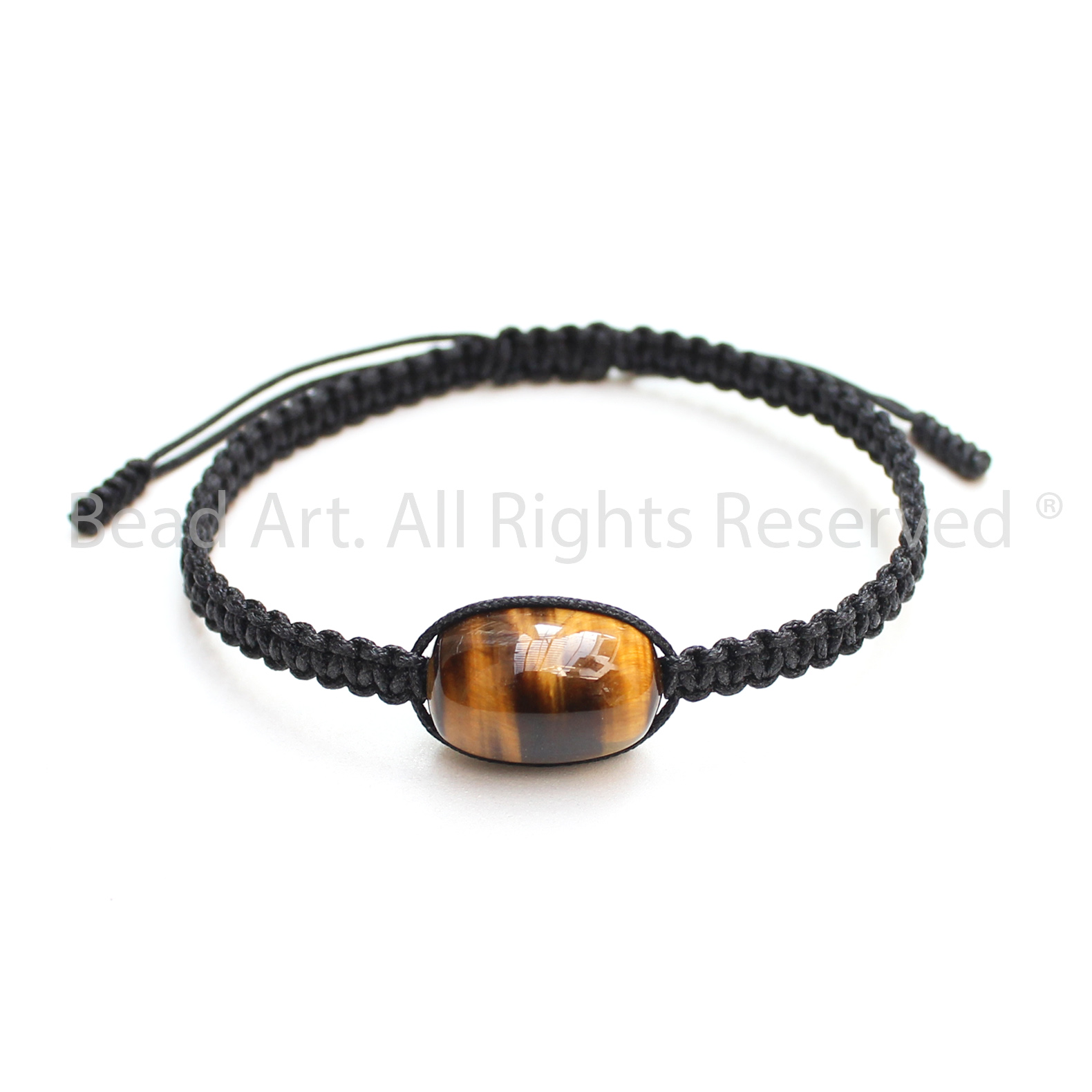 Vòng Tay Lu Thống Mắt Hổ Vàng Nâu, Mắt Cọp Vàng Nâu, Brown Tiger Eye Tự Nhiên Loại A, Mệnh Thổ, Kim, Vòng Tay Phong Thuỷ - Bead Art